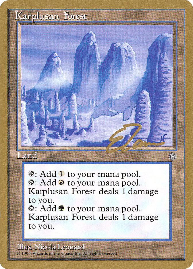 Karplusan Forest (Eric Tam) [Pro Tour Collector Set] | I Want That Stuff Brandon