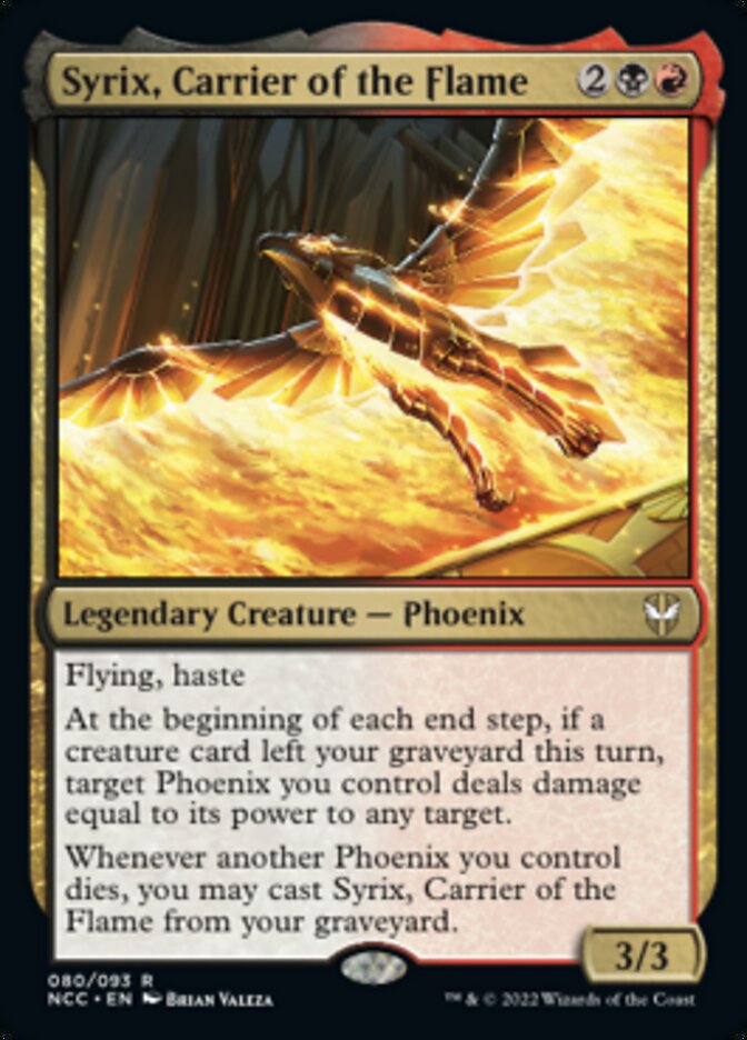 Syrix, Carrier of the Flame [Streets of New Capenna Commander] | I Want That Stuff Brandon