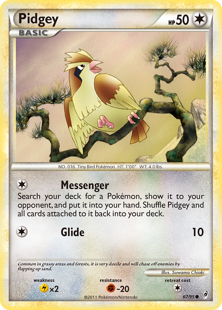 Pidgey (67/95) [HeartGold & SoulSilver: Call of Legends] | I Want That Stuff Brandon