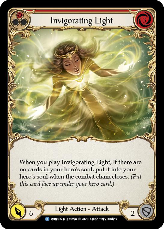 Invigorating Light (Red) (Rainbow Foil) [MON066-RF] 1st Edition Rainbow Foil | I Want That Stuff Brandon