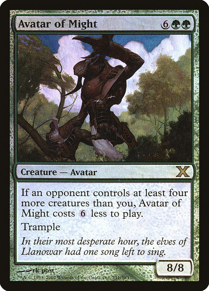 Avatar of Might (Premium Foil) [Tenth Edition] | I Want That Stuff Brandon