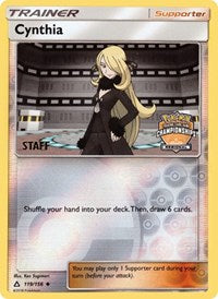 Cynthia (119/156) (Staff Regional Championship Promo) [Sun & Moon: Ultra Prism] | I Want That Stuff Brandon