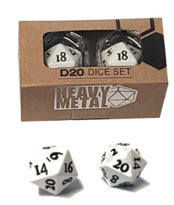 Heavy Metal D20 White | I Want That Stuff Brandon