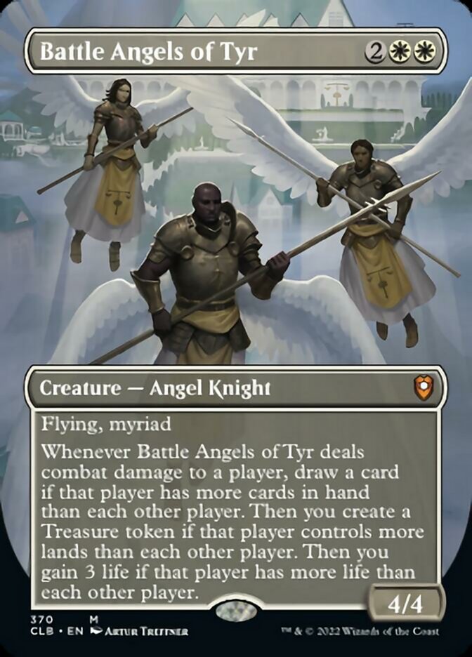 Battle Angels of Tyr (Borderless Alternate Art) [Commander Legends: Battle for Baldur's Gate] | I Want That Stuff Brandon