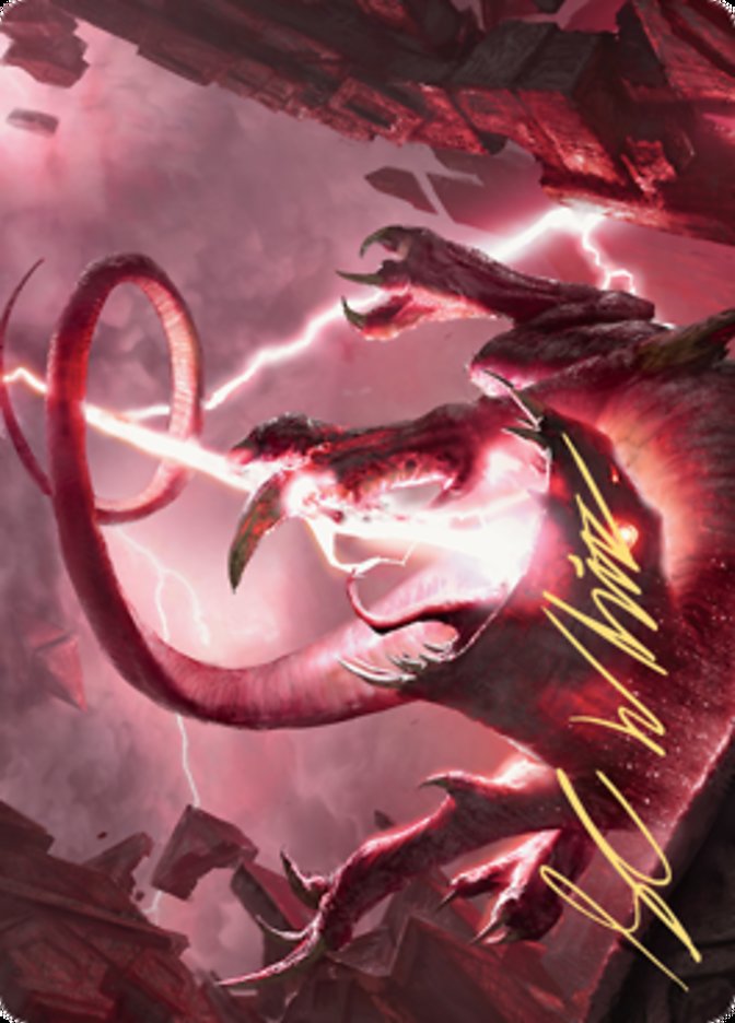 Thundering Rebuke Art Card (Gold-Stamped Signature) [Zendikar Rising Art Series] | I Want That Stuff Brandon