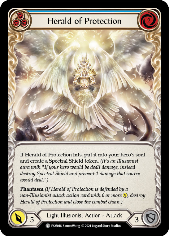Herald of Protection (Blue) [PSM016] (Monarch Prism Blitz Deck) | I Want That Stuff Brandon