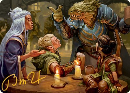 You Meet in a Tavern Art Card (Gold-Stamped Signature) [Dungeons & Dragons: Adventures in the Forgotten Realms Art Series] | I Want That Stuff Brandon