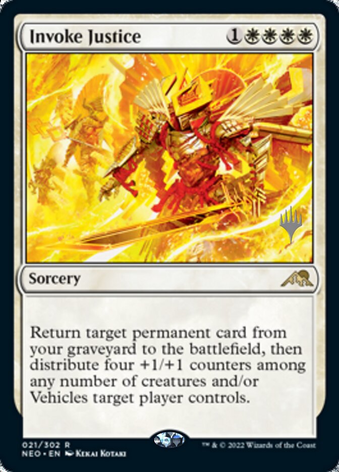 Invoke Justice (Promo Pack) [Kamigawa: Neon Dynasty Promos] | I Want That Stuff Brandon