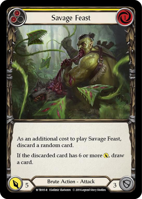 Savage Feast (Yellow) [WTR015-R] Alpha Print Normal | I Want That Stuff Brandon