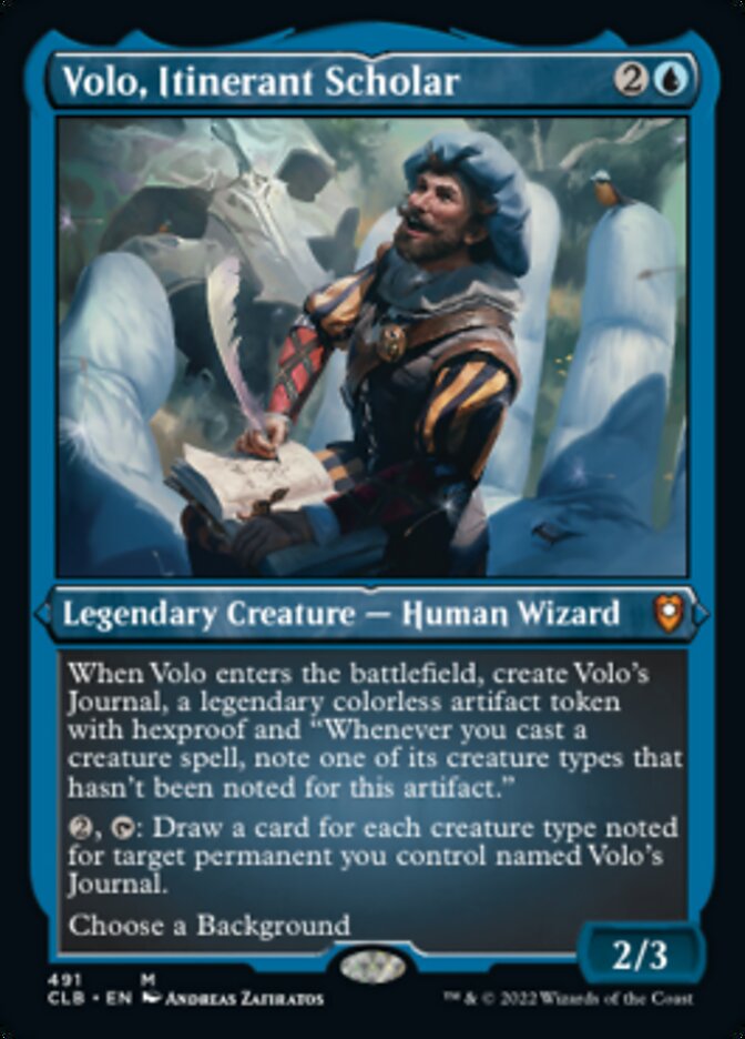 Volo, Itinerant Scholar (Foil Etched) [Commander Legends: Battle for Baldur's Gate] | I Want That Stuff Brandon