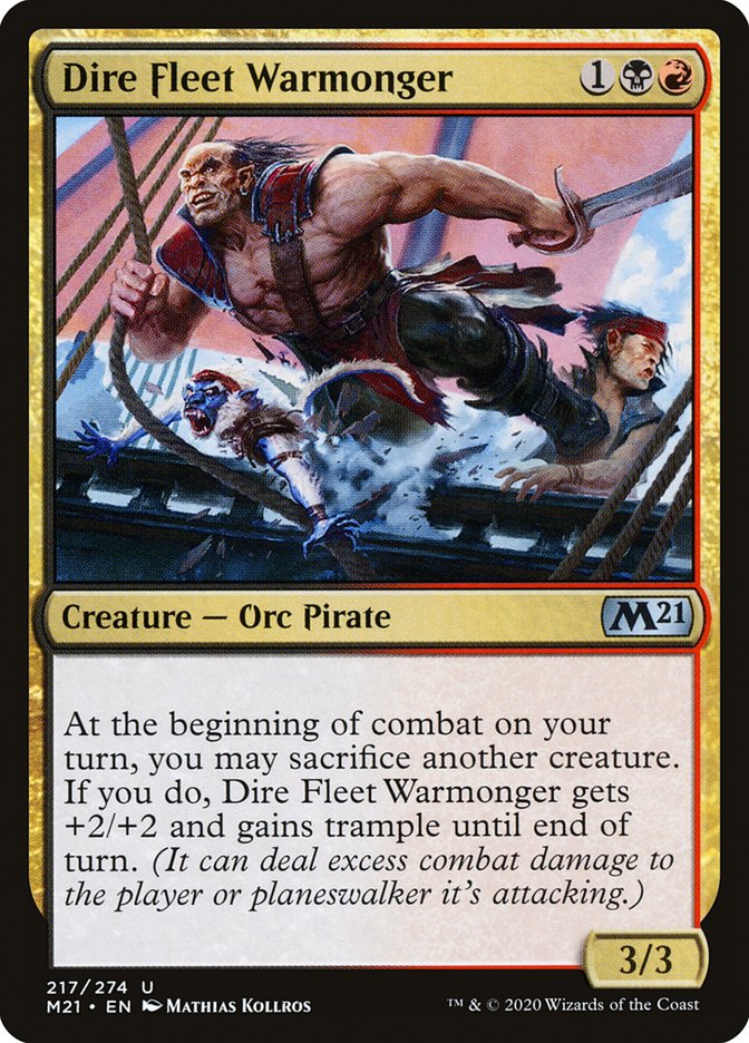 Dire Fleet Warmonger [Core Set 2021] | I Want That Stuff Brandon