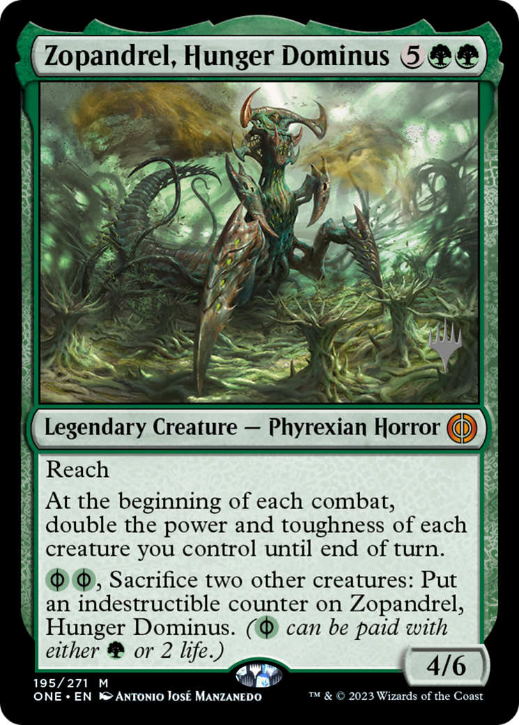 Zopandrel, Hunger Dominus (Promo Pack) [Phyrexia: All Will Be One Promos] | I Want That Stuff Brandon