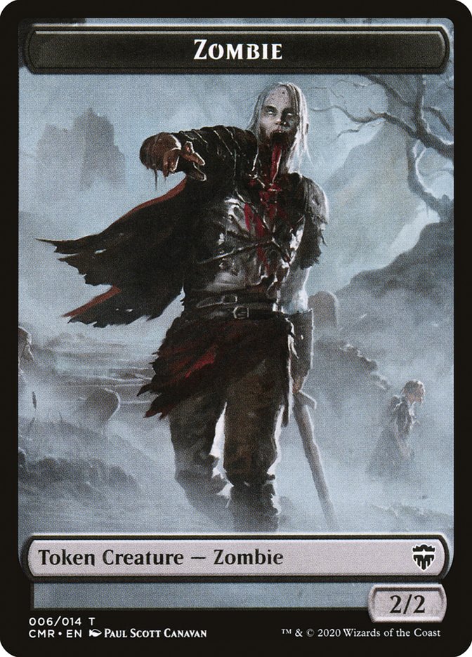 Salamander Warrior // Zombie Double-Sided Token [Commander Legends Tokens] | I Want That Stuff Brandon