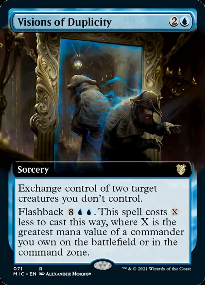 Visions of Duplicity (Extended Art) [Innistrad: Midnight Hunt Commander] | I Want That Stuff Brandon