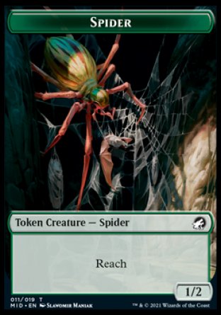 Spirit // Spider Double-Sided Token [Innistrad: Midnight Hunt Tokens] | I Want That Stuff Brandon