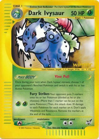 Dark Ivysaur (6) (Winner) (Jumbo Card) [Best of Promos] | I Want That Stuff Brandon