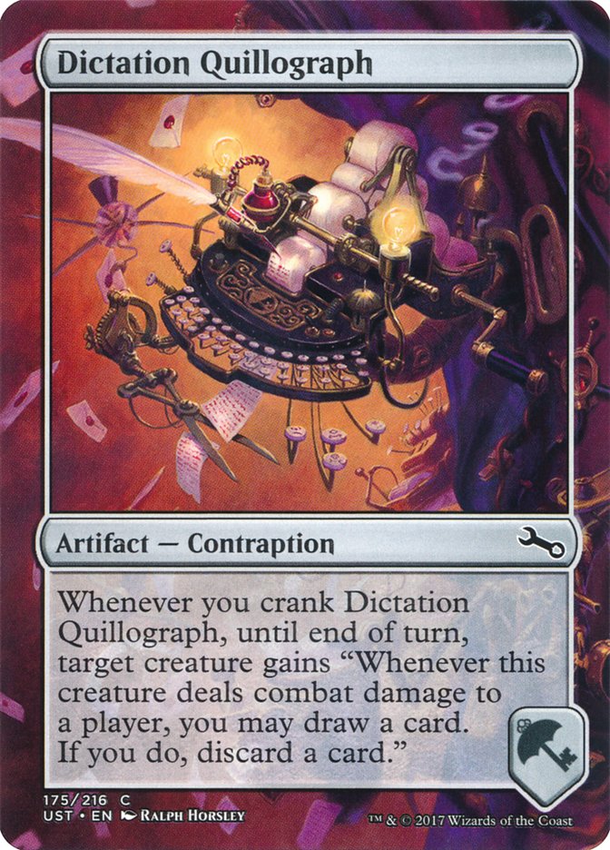 Dictation Quillograph [Unstable] | I Want That Stuff Brandon