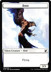 Bird (002) // Sculpture Double-Sided Token [Commander 2019 Tokens] | I Want That Stuff Brandon