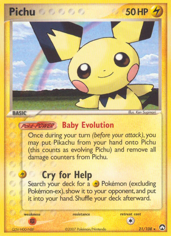 Pichu (21/108) [EX: Power Keepers] | I Want That Stuff Brandon