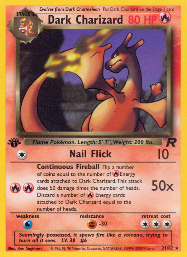 Dark Charizard (21/82) [Team Rocket 1st Edition] | I Want That Stuff Brandon