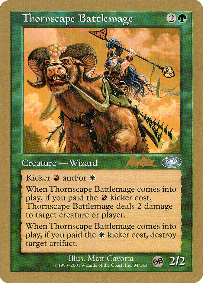 Thornscape Battlemage (Brian Kibler) (SB) [World Championship Decks 2002] | I Want That Stuff Brandon