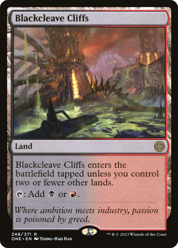 Blackcleave Cliffs [Phyrexia: All Will Be One] | I Want That Stuff Brandon