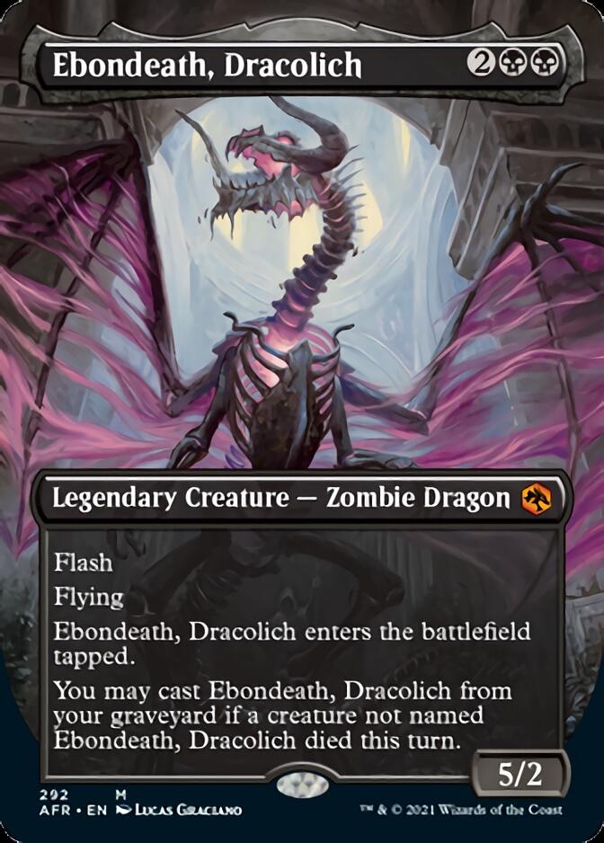 Ebondeath, Dracolich (Borderless Alternate Art) [Dungeons & Dragons: Adventures in the Forgotten Realms] | I Want That Stuff Brandon