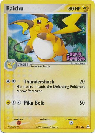 Raichu (51/110) (Stamped) [EX: Holon Phantoms] | I Want That Stuff Brandon