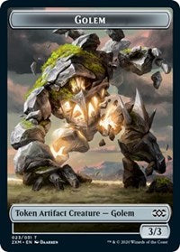 Golem // Elf Warrior Double-Sided Token [Double Masters Tokens] | I Want That Stuff Brandon