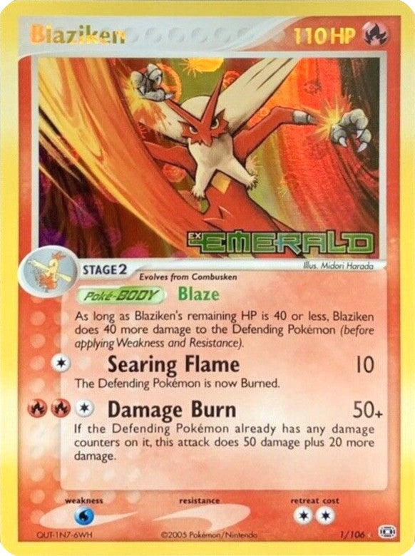 Blaziken (1/106) (Stamped) [EX: Emerald] | I Want That Stuff Brandon