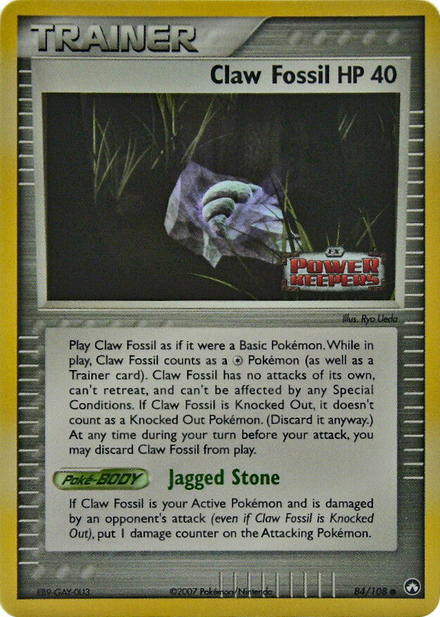 Claw Fossil (84/108) (Stamped) [EX: Power Keepers] | I Want That Stuff Brandon