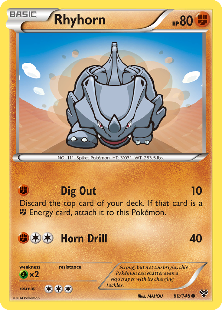 Rhyhorn (60/146) [XY: Base Set] | I Want That Stuff Brandon