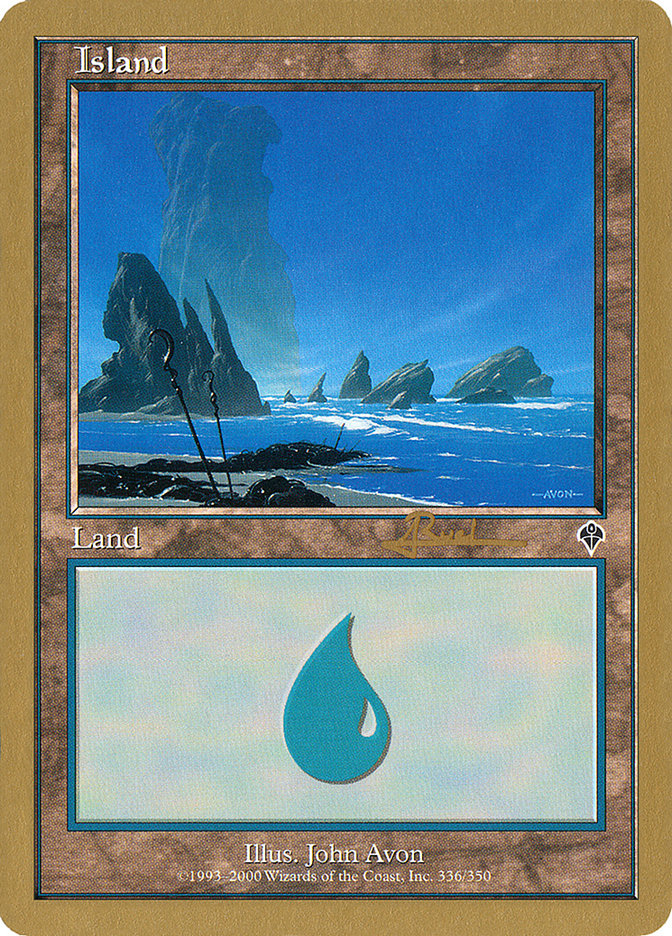 Island (ar336) (Antoine Ruel) [World Championship Decks 2001] | I Want That Stuff Brandon