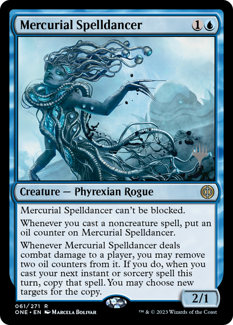 Mercurial Spelldancer (Promo Pack) [Phyrexia: All Will Be One Promos] | I Want That Stuff Brandon