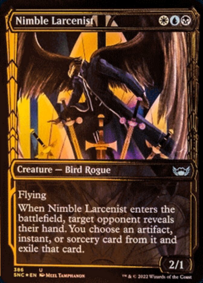 Nimble Larcenist (Showcase Golden Age Gilded Foil) [Streets of New Capenna] | I Want That Stuff Brandon