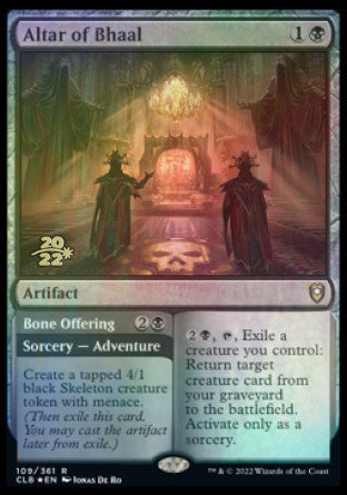 Altar of Bhaal // Bone Offering [Commander Legends: Battle for Baldur's Gate Prerelease Promos] | I Want That Stuff Brandon