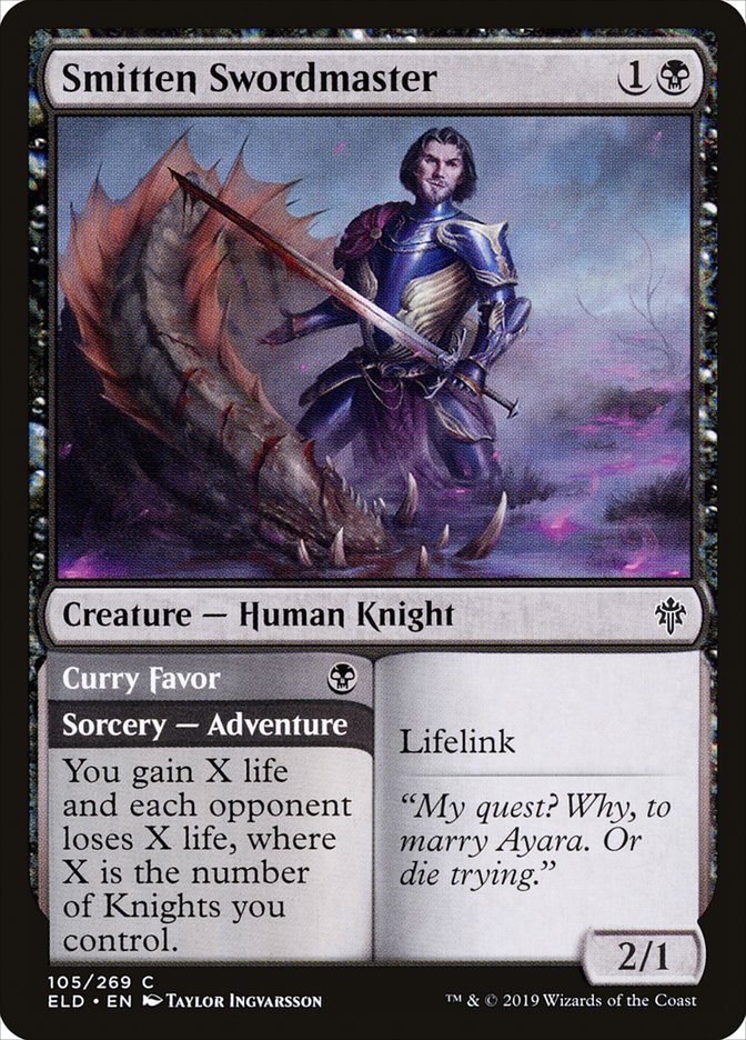 Smitten Swordmaster // Curry Favor [Throne of Eldraine] | I Want That Stuff Brandon