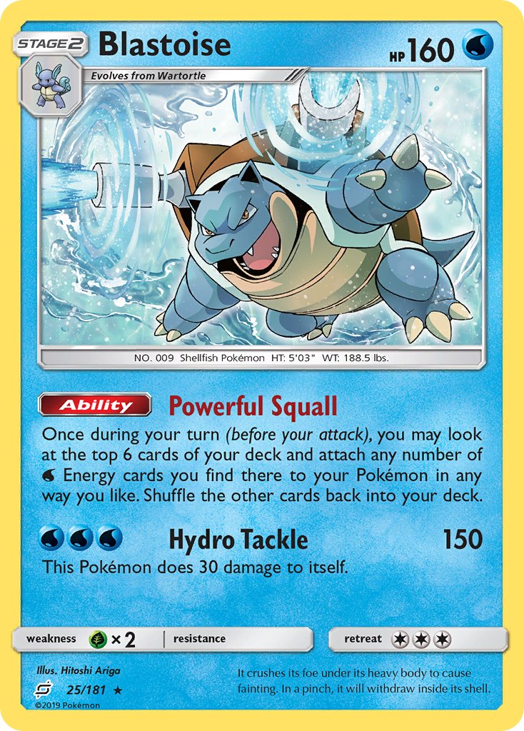 Blastoise (25/181) (Theme Deck Exclusive) [Sun & Moon: Team Up] | I Want That Stuff Brandon