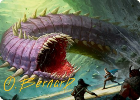 Purple Worm Art Card (Gold-Stamped Signature) [Dungeons & Dragons: Adventures in the Forgotten Realms Art Series] | I Want That Stuff Brandon