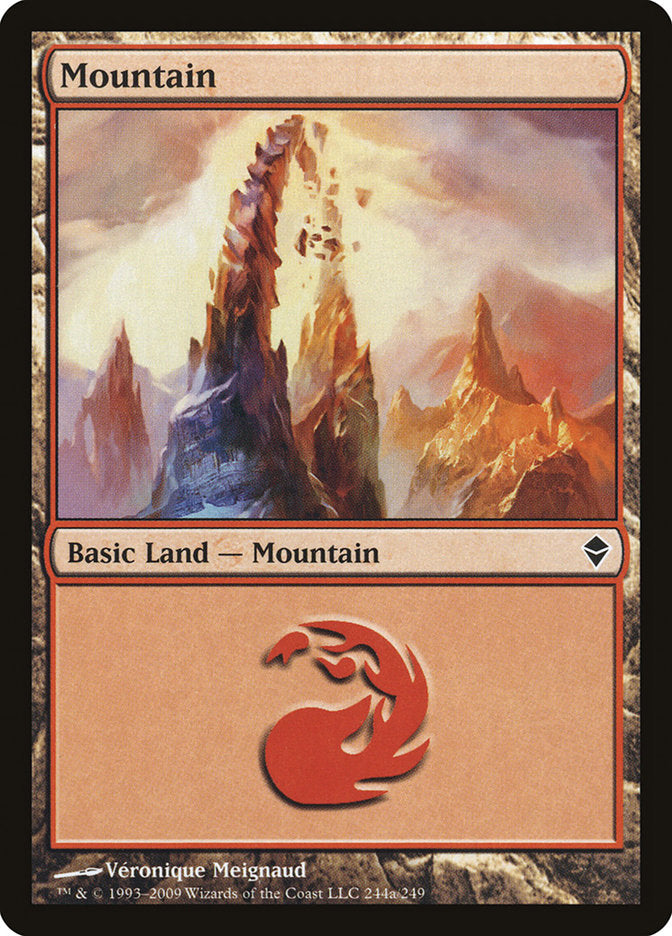 Mountain (244a) [Zendikar] | I Want That Stuff Brandon