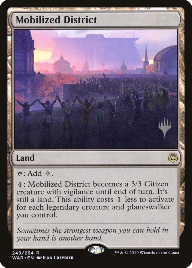 Mobilized District (Promo Pack) [War of the Spark Promos] | I Want That Stuff Brandon