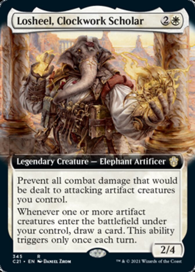 Losheel, Clockwork Scholar (Extended Art) [Commander 2021] | I Want That Stuff Brandon