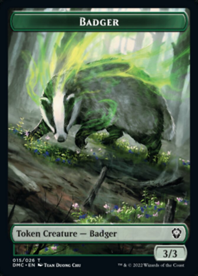 Bird (002) // Badger Double-Sided Token [Dominaria United Tokens] | I Want That Stuff Brandon