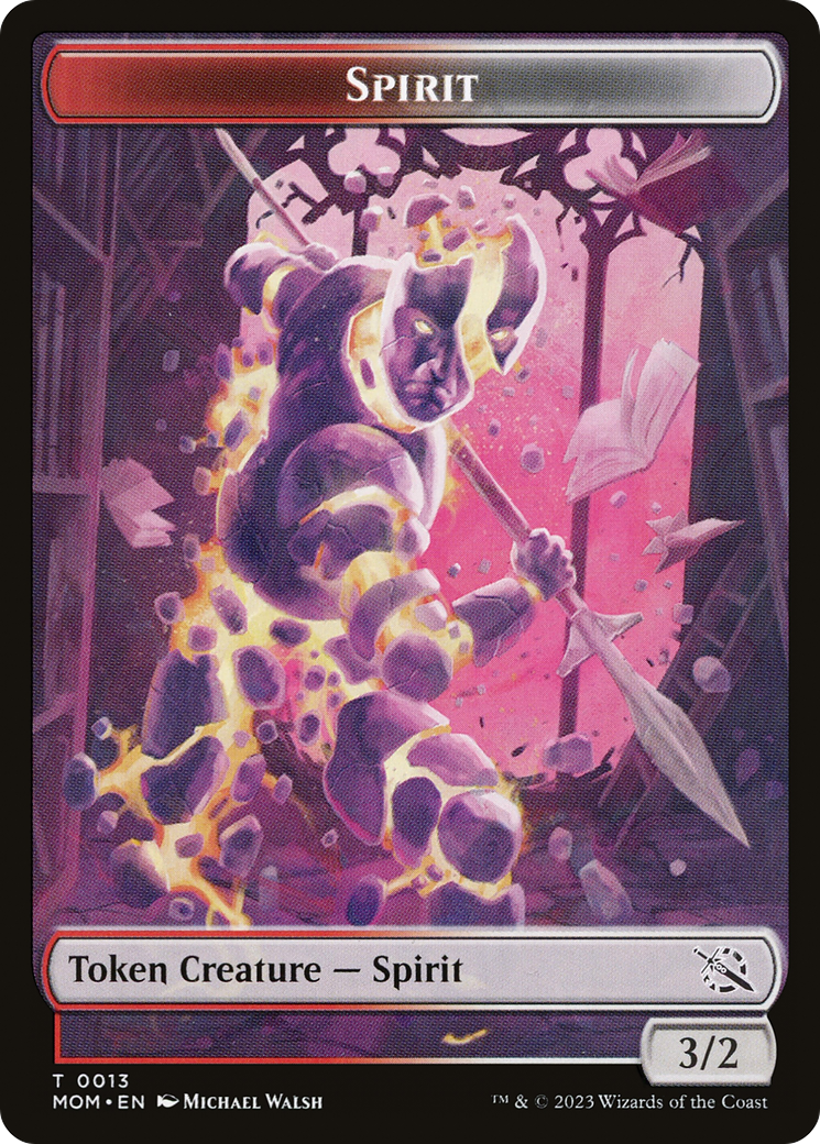 Monk // Spirit (13) Double-Sided Token [March of the Machine Tokens] | I Want That Stuff Brandon