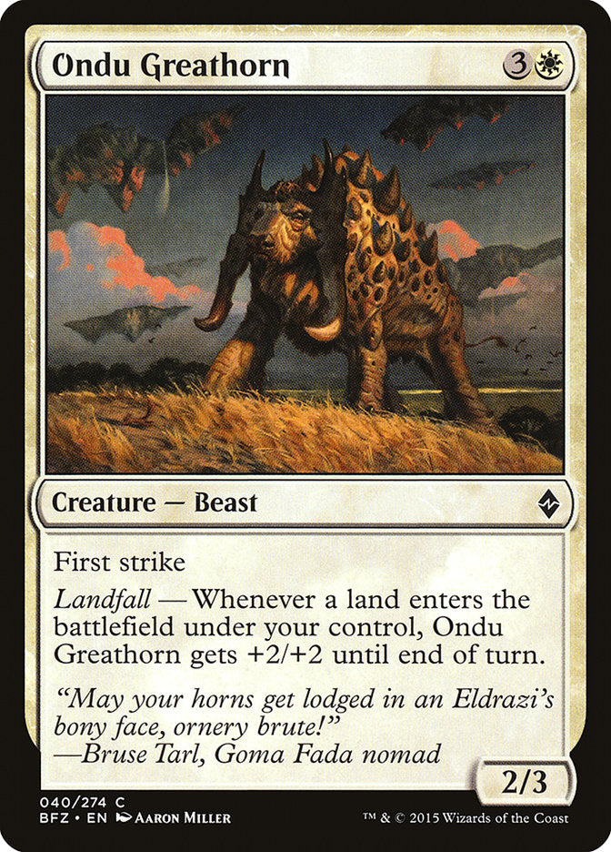 Ondu Greathorn [Battle for Zendikar] | I Want That Stuff Brandon