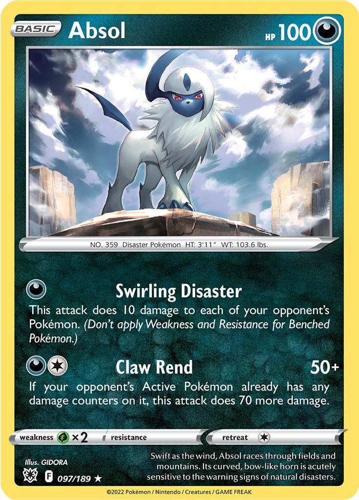 Absol (097/189) (Theme Deck Exclusive) [Sword & Shield: Astral Radiance] | I Want That Stuff Brandon