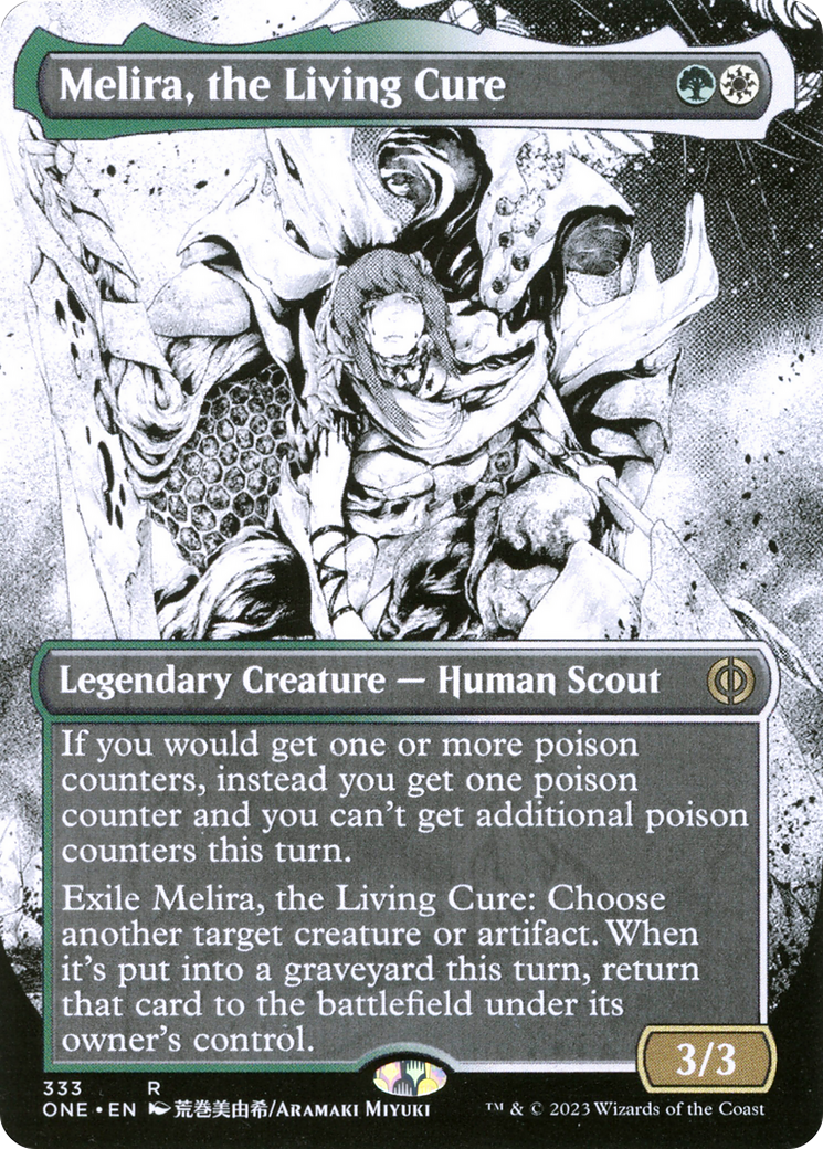 Melira, the Living Cure (Borderless Manga) [Phyrexia: All Will Be One] | I Want That Stuff Brandon