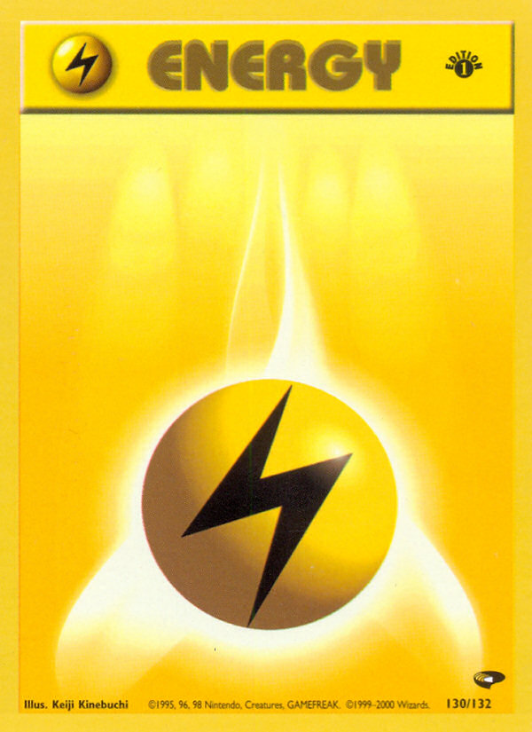 Lightning Energy (130/132) [Gym Challenge 1st Edition] | I Want That Stuff Brandon