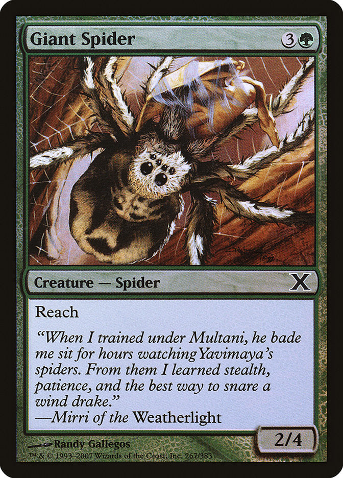 Giant Spider (Premium Foil) [Tenth Edition] | I Want That Stuff Brandon