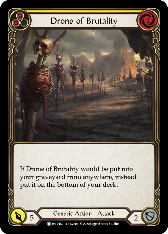Drone of Brutality (Yellow) [WTR165] Unlimited Edition Rainbow Foil | I Want That Stuff Brandon
